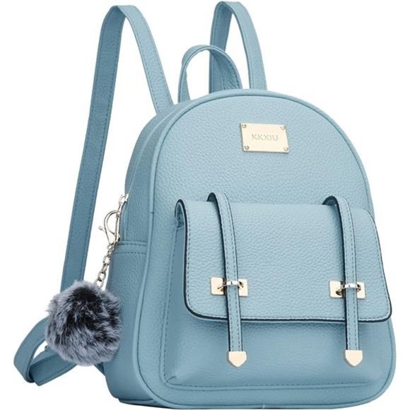 Women Small Backpack Purse Convertible Leather Z-blue M Leather Mini Backpack, Convertible Backpack Purse Women  main image 4